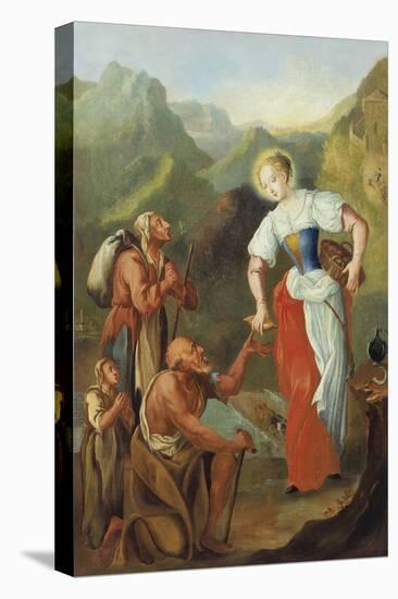 St. Notburga, Distributing Alms to the Poor-Johann Georg Hoettinger-Premier Image Canvas