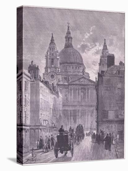 St Paul Cathedral, London-John Fulleylove-Premier Image Canvas