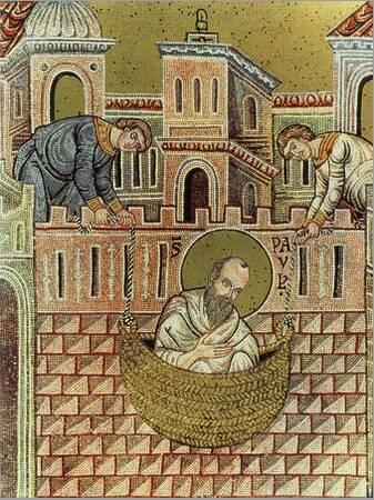 St. Paul Escapes Damascus in a Basket, 12th-13th Century' Giclee Print |  Art.com