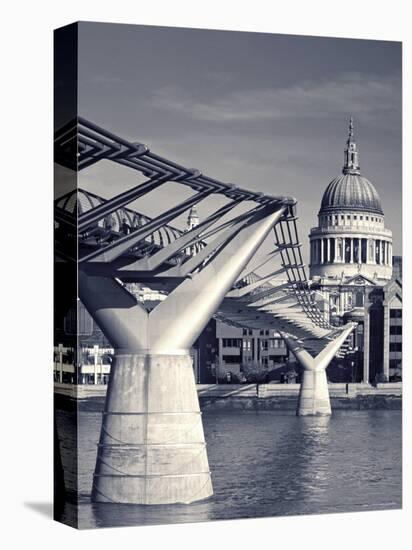 St. Paul's and Millennium bridge, London, England-Doug Pearson-Premier Image Canvas