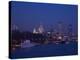 St. Paul's Cathedral and the City of London Skyline at Night, London, England, United Kingdom-Amanda Hall-Premier Image Canvas