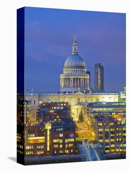 St Paul's Cathedral at night, London-Pawel Libera-Premier Image Canvas