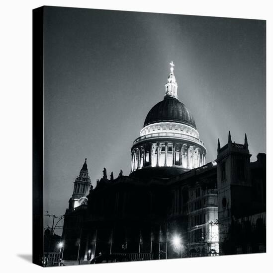 St Paul's Cathedral By Floodlight, 1951-Henry Grant-Stretched Canvas