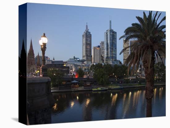 St. Paul's Cathedral, City Centre and Yarra River at Dusk, Melbourne, Victoria, Australia, Pacific-Nick Servian-Premier Image Canvas