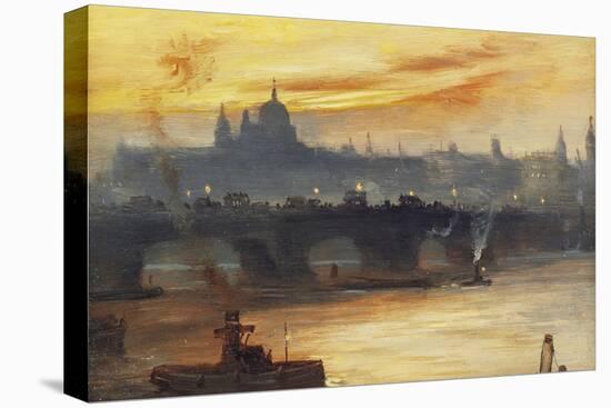 St Paul's from the River-George Hyde Pownall-Premier Image Canvas