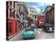 St Paul's Street Scene-Dominic Davison-Stretched Canvas