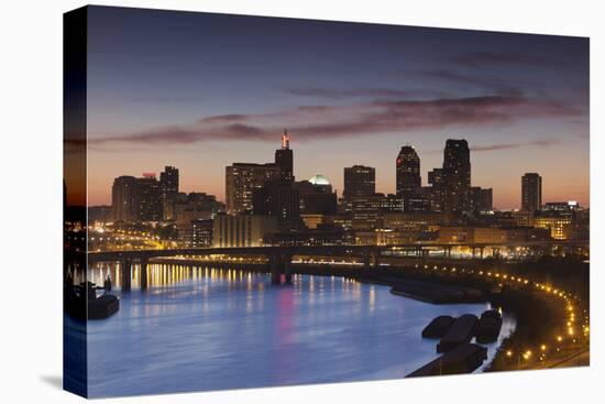 St Paul Skyline from Indian Mounds, Minneapolis, Minnesota, USA-Walter Bibikow-Premier Image Canvas