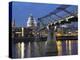 St Pauls Cathedral Seen across the Millennium Bridge-Julian Love-Premier Image Canvas