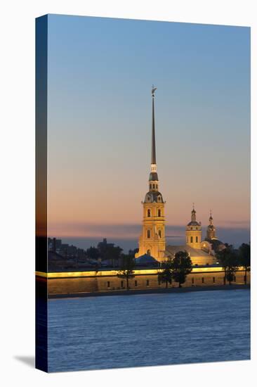 St. Peter and Paul Cathedral and the River Neva at Night, St. Petersburg, Russia, Europe-Martin Child-Premier Image Canvas