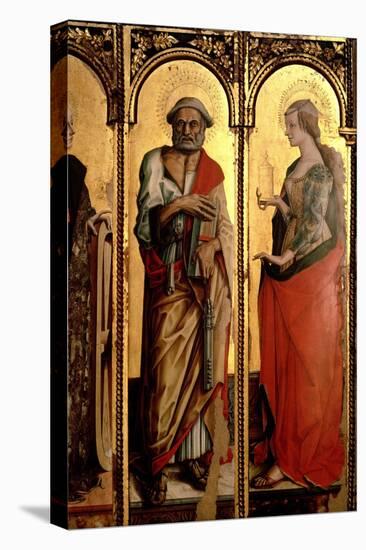 St. Peter and St. Mary Magdalene, Detail from the Santa Lucia Triptych-Carlo Crivelli-Premier Image Canvas