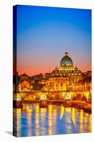 St. Peter Cathedral Rome Italy-null-Stretched Canvas