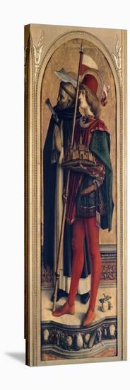 St Peter Martyr and St Venancio, Detail from Camerino Polyptych-Carlo Crivelli-Premier Image Canvas