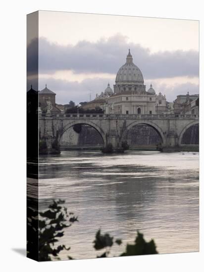 St. Peter's Basilica from Across the Tiber River, Rome, Lazio, Italy, Europe-James Gritz-Premier Image Canvas