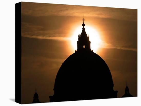 St. Peter's Basilica the Morning after the Death of Pope John Paul II was Announced in Rome, Italy-null-Premier Image Canvas