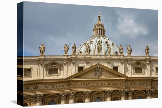 St Peter's Square and St Peter's Basilica at Vatican City, center of Catholic Church, Rome, Ital...-null-Premier Image Canvas
