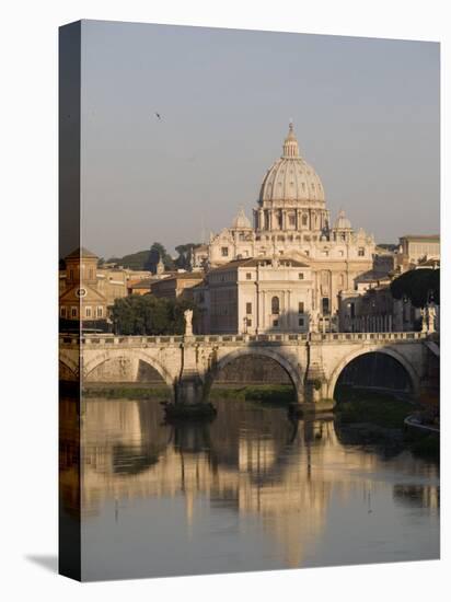 St. Peters Dome and the Tiber River, Rome, Lazio, Italy, Europe-Olivieri Oliviero-Premier Image Canvas