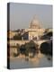 St. Peters Dome and the Tiber River, Rome, Lazio, Italy, Europe-Olivieri Oliviero-Premier Image Canvas