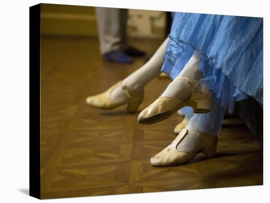 St.Petersburg, Russia, Detail of Ballerinas Shoes and Dress During a Short Rest Backstage During th-Ken Scicluna-Premier Image Canvas