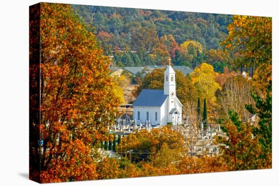 St. Sava Serbian Church and Cemetery in Jackson, California Surrounded by Fall Colors-John Alves-Premier Image Canvas