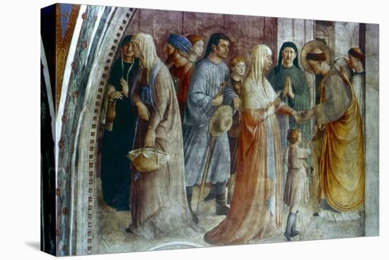 St Stephen Distributing Alms, Mid 15th Century-Fra Angelico-Premier Image Canvas