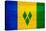 St. Vincent And The Grenadines Flag Design with Wood Patterning - Flags of the World Series-Philippe Hugonnard-Stretched Canvas