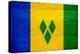 St. Vincent And The Grenadines Flag Design with Wood Patterning - Flags of the World Series-Philippe Hugonnard-Stretched Canvas