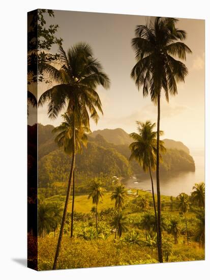 St. Vincent and the Grenadines, St. Vincent, Leeward Coast, Chateaubelair, Elevated Coastal View-Walter Bibikow-Premier Image Canvas