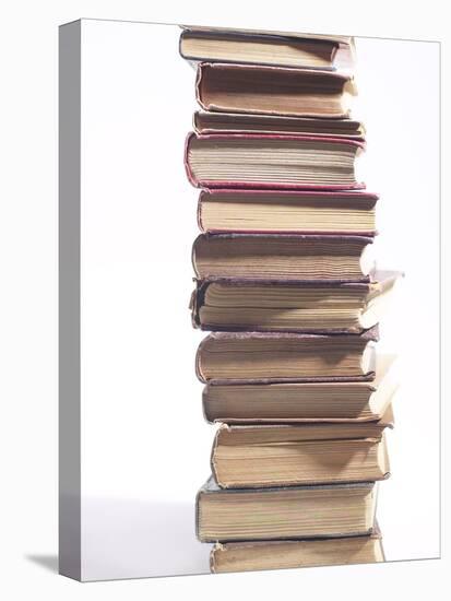 Stack of Old Hardcover Books-null-Premier Image Canvas