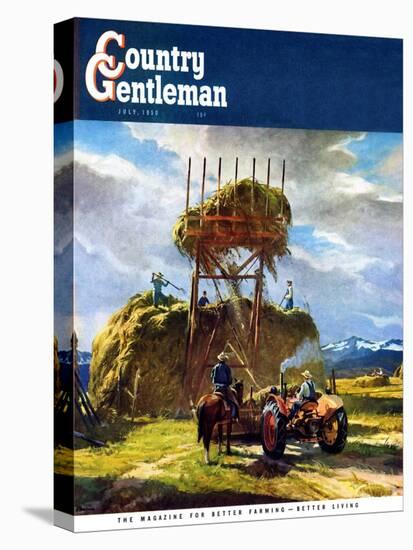 "Stacking Hay," Country Gentleman Cover, July 1, 1950-Pleisner-Premier Image Canvas