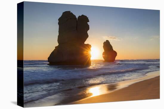 Stacks of Twelve Apostles at Gibson Steps, Port Campbell National Park, Great Ocean Road, Victoria,-Ian Trower-Premier Image Canvas