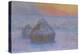 Stacks of Wheat (Sunset, Snow Effect), 1890-91-Claude Monet-Premier Image Canvas