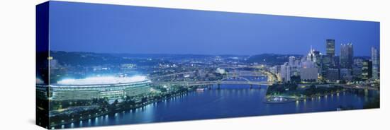 Stadium Lit Up at Night, Three Rivers Stadium, Pittsburgh, Pennsylvania, USA-null-Premier Image Canvas