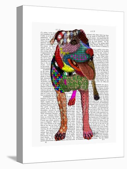 Staffordshire Bull Terrier - Patchwork-Fab Funky-Stretched Canvas