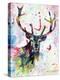 Stag-Sarah Stribbling-Stretched Canvas