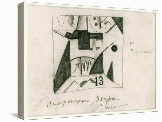 Stage Design for the Opera 'Victory over the Sun' by Aleksei Kruchenykh, 1913 (Pencil on Paper)-Kazimir Severinovich Malevich-Premier Image Canvas