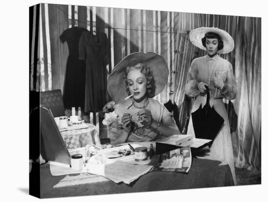 STAGE FRIGHT, 1950 directed by ALFRED HITCHCOCK Marlene Dietrich / Jane Wyman (b/w photo)-null-Stretched Canvas