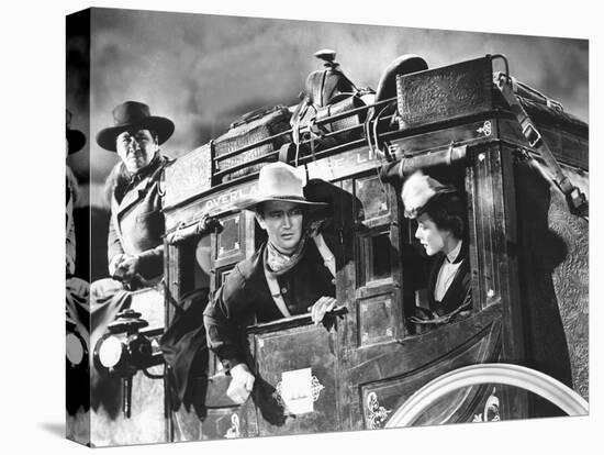 Stagecoach, George Bancroft, John Wayne, Louise Platt, 1939, On The Stagecoach-null-Stretched Canvas