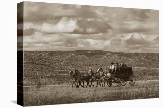 Stagecoach Run-Barry Hart-Stretched Canvas