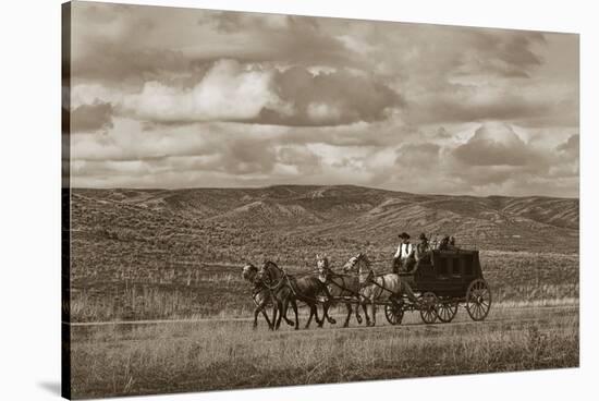 Stagecoach Run-Barry Hart-Stretched Canvas