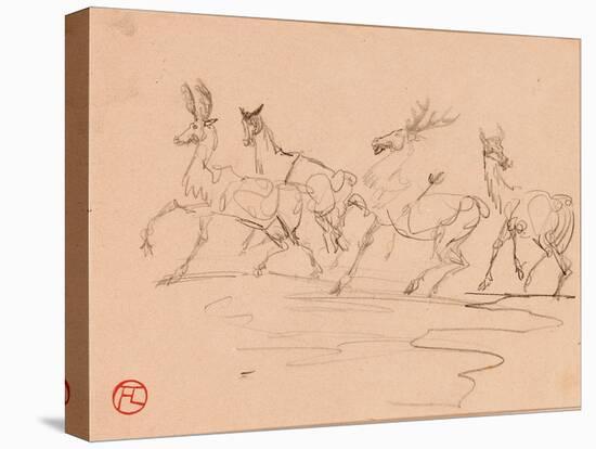 Stags and Hinds-Henri de Toulouse-Lautrec-Premier Image Canvas