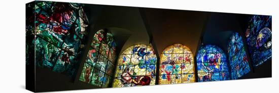 Stained glass Chagall Windows at Hadassah Medical Centre, Jerusalem, Israel-null-Premier Image Canvas