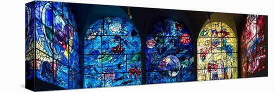 Stained glass Chagall Windows at Hadassah Medical Centre, Jerusalem, Israel-null-Premier Image Canvas