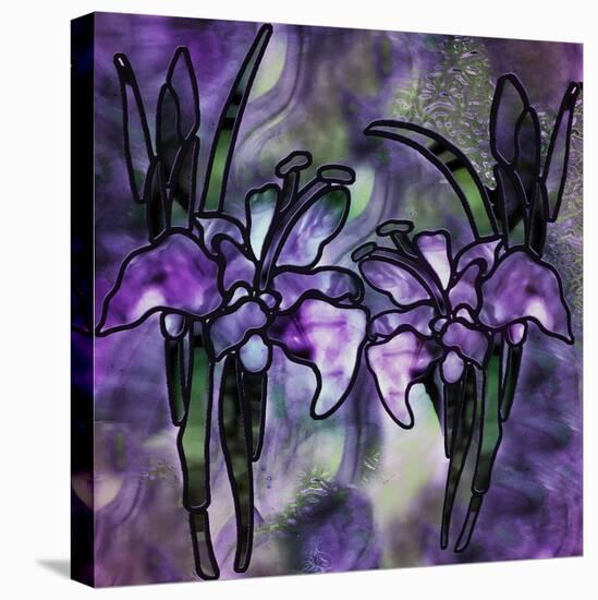 Stained Glass Orchids-Mindy Sommers-Premier Image Canvas