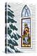 Stained Glass Window of Joseph, Mary and Baby Jesus with Pine Tree Next to It-Crockett Collection-Premier Image Canvas