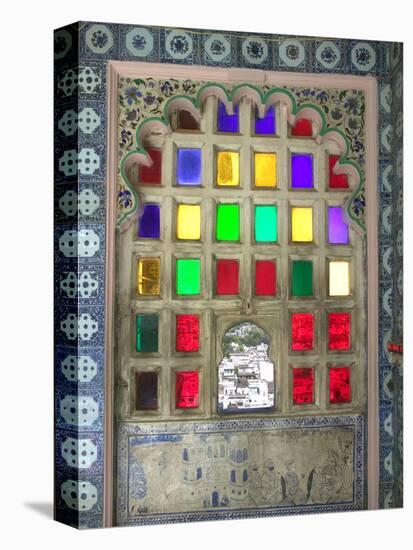 Stained Glasses in City Palace, Udaipur, Rajasthan, India-Keren Su-Premier Image Canvas