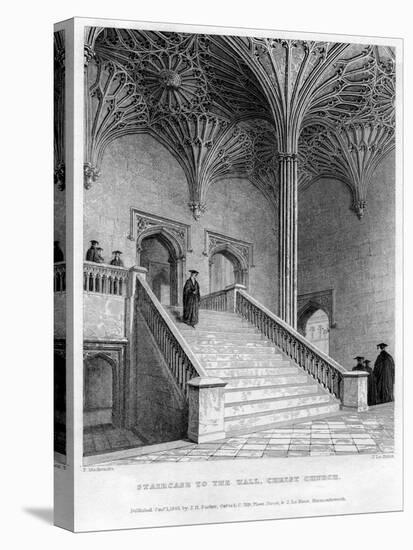 Staircase to the Hall, Christ Church, Oxford University, 1833-John Le Keux-Premier Image Canvas