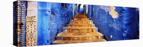 Staircases of the Medina are All Painted Blue, Chefchaouen, Morocco-null-Premier Image Canvas