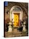 Stairs Leading to Bright Yellow Door, Dublin, Ireland-Tom Haseltine-Premier Image Canvas
