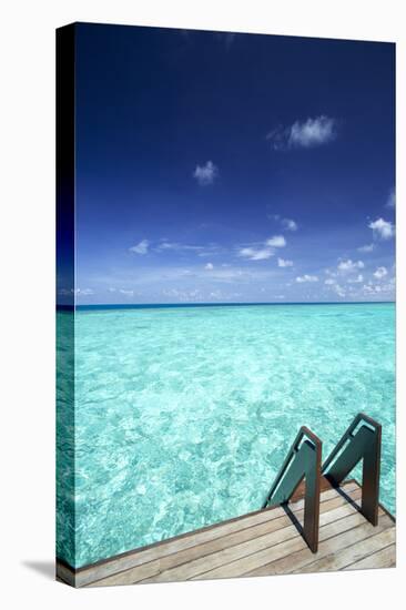 Stairs to the Ocean, Maldives, Indian Ocean-Sakis Papadopoulos-Premier Image Canvas