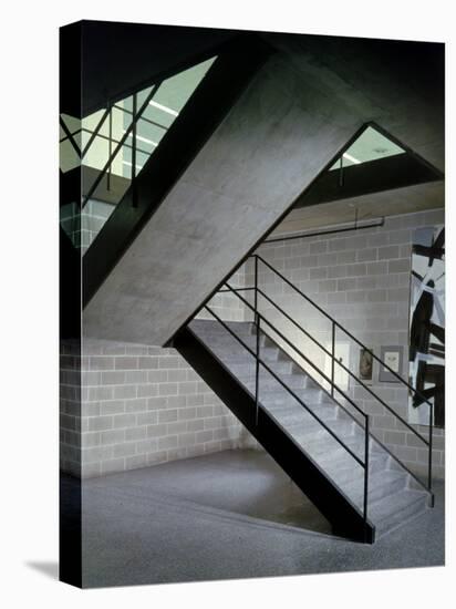Stairway in Unidentified Building Designed by Mies Van Der Rohe. Chicago, Illinois 1956-Frank Scherschel-Premier Image Canvas